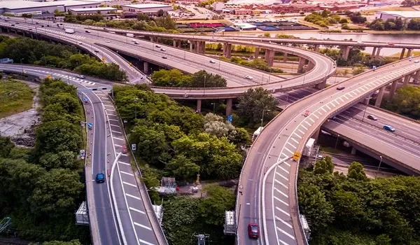 STRR and highway connectivity, North Bangalore Highway interchange illustrating Satellite Town Ring Road access for Prestige Airport Road